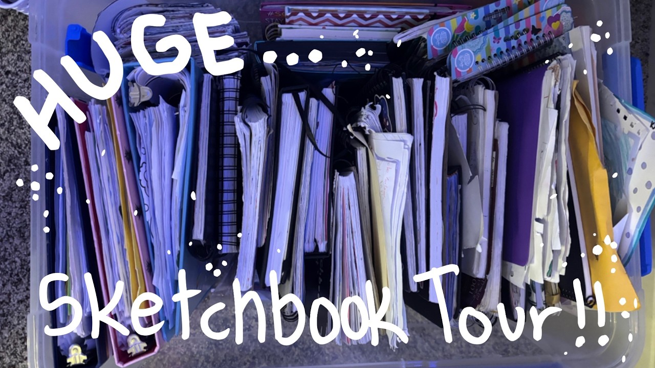 SKETCHBOOK TOUR of ALL my sketchbooks 🌟 from 2012-2025 (I am 15 now ...