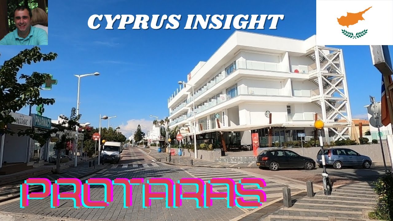 Protaras Cyprus - Walking from Narcissos Waterpark resort to the Strip.