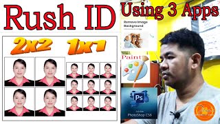 BASIC PHOTOSHOP TUTORIAL - RUSH ID / ID PICTURE (2x2, 1x1, Etc.) Change Background (Tagalog)