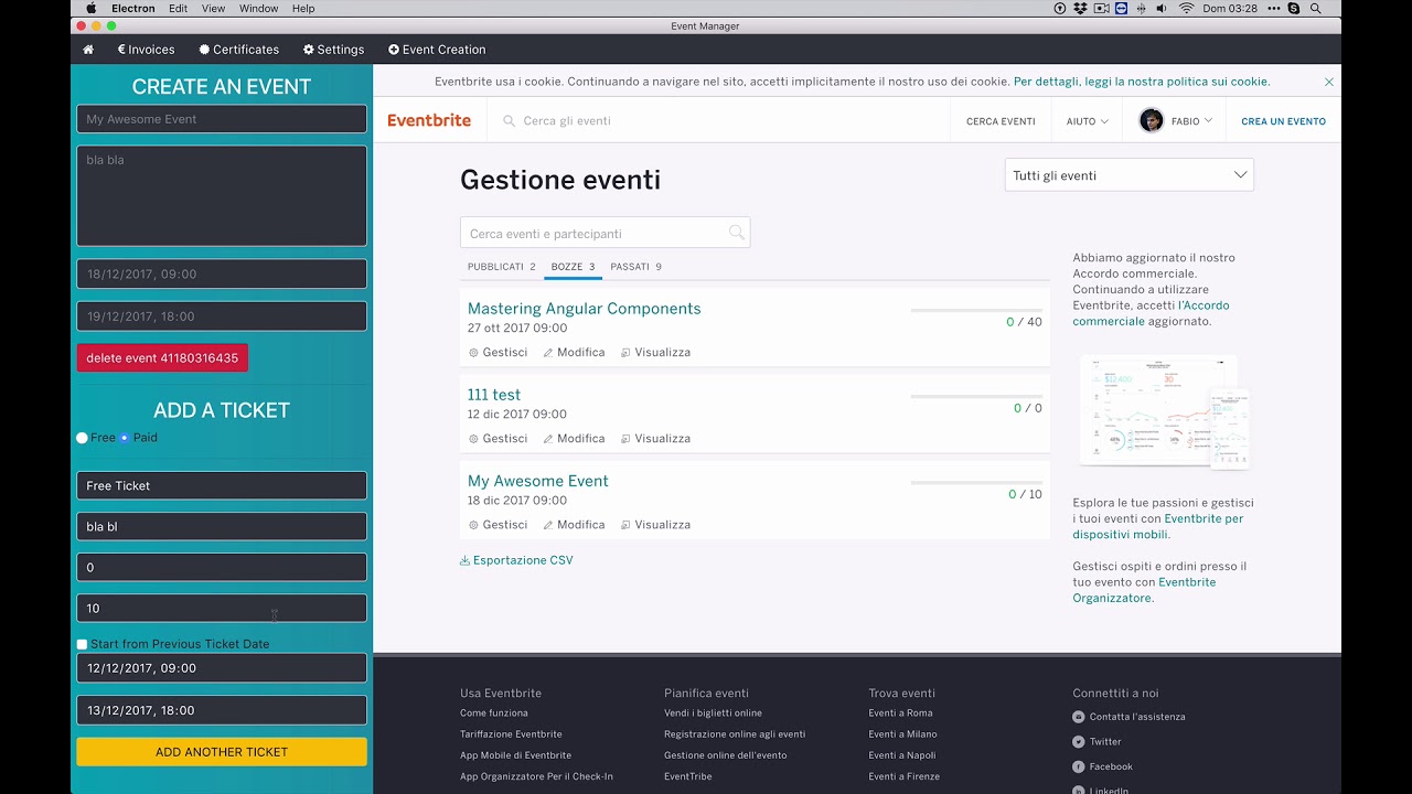 Event Manager - Quick creation of EventBrite Events - Angular 5 ...