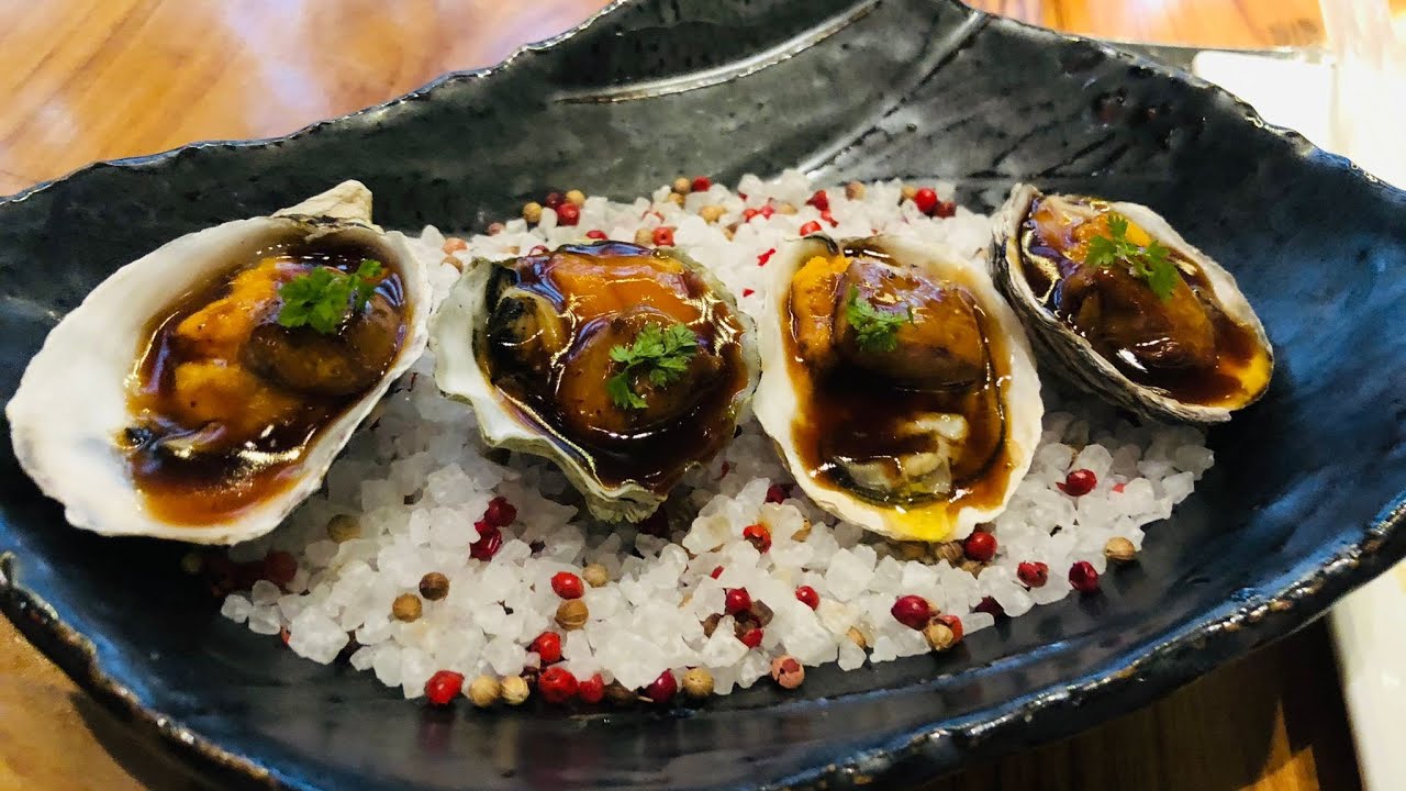 Morimoto A5 Wagyu, Oyster with Uni & Foie Gras MGM Grand Las Vegas Nov