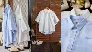 Karaku Oxford Embroidered Short Sleeve Shirt Trendy & Versatile