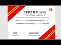 Make Your Own Easy MS Word Certificate Design