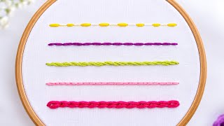 5 Basic Embroidery Stitches Everyone Should Know | Easy Hand Embroidery