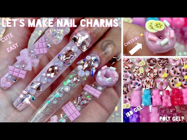 Diy nail charms + how to apply them on, easy