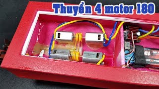 Chế Thuyền RC Với Động Cơ V4 Motor 180
