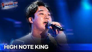 Korea’s Male Singer Hit A Note So High All 4 Coaches Turned | The Voice Global Asia