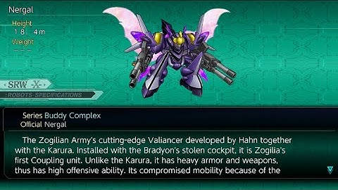 Ally Nergal All Attacks (Buddy Complex), Super Robot Wars X.