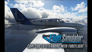 Microsoft Flight Simulator 2020 Chancellor 414 IFR Flight: KHYA Cape Cod to KTEB Teterboro