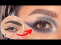 How to: Perfect Grey Line of EYESHADOWS + Eyebrows Tutorial🔥 #makeuptutorial