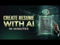 Create a Professional Resume using AI for Free | #resume #ai