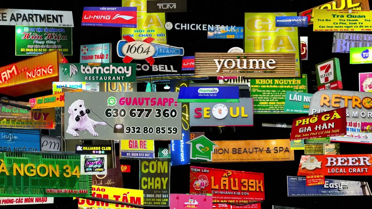 Dimensions of signs