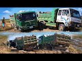 Dump Truck Stuck in Deep Mud, Hyundai Dump Truck,Excavator Working, LengSophon#EP2015