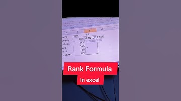 Rank function in excel l How to rank calculate in mark sheet#exceltricks #excel #video