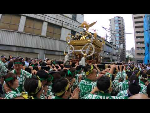 30年  鳥越祭り◆阿部川◆本社千貫神輿立派な町内渡御 迫力満点です　。