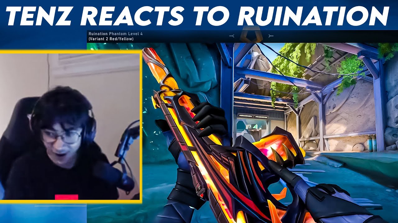 TENZ REACTS TO NEW RUINATION BUNDLE SKINS, MELEE, PHANTOM