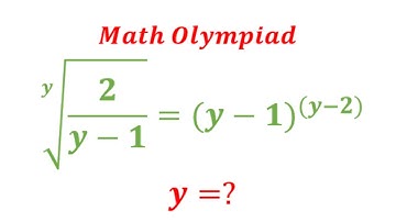 Solve for y | Math Olympiad Challenge | Nice Exponential Equation
