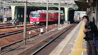 名鉄3500系3534F準急中部国際空港行金山3番線到着＆313系B102+211系K113編成快速名古屋行金山2番線到着