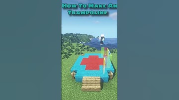 How To Make An Trampoline In Minecraft #shorts #fun #minecraft #trampoline