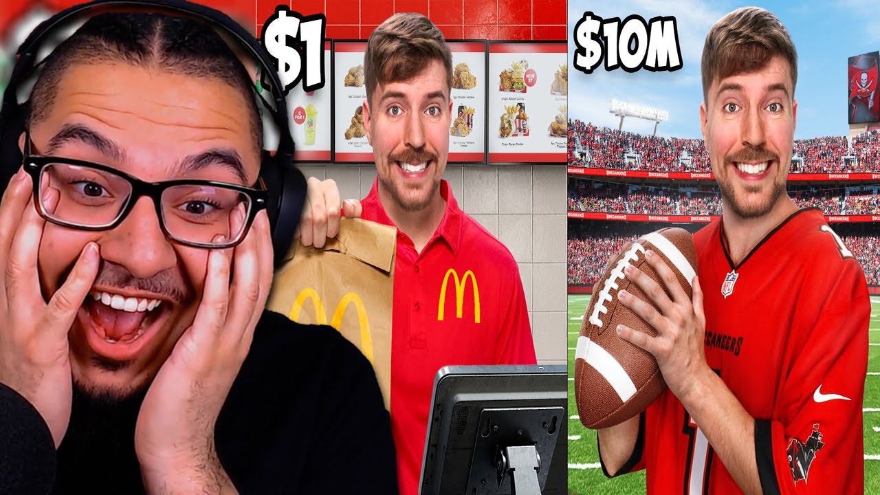MrBeast 1 vs 10,000,000 Job! REACTION YouTube
