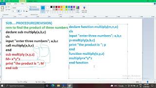 Famous FUNCTION PROCEDURE OF MODULAR PROGRAMMING || IMPORTANT TOPIC FOR SEE || QBASIC Wealth