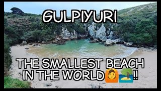 The Smallest Beach In The World, Gulpiyuri . 4K Trekking. Asturias, Spain