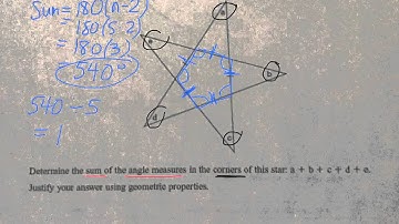 How to find sum of angle measures EQAO Gr 9 academic