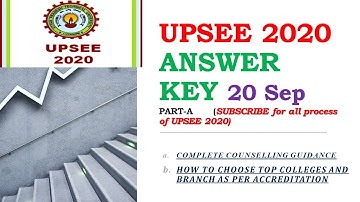 UPSEE 2020 answer key |UPTU 2020 ANSWERKEY |•UPSEE FULL PAPER SOLUTION•AKTU Answerkey