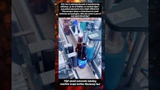 High speed automatic labeling machine wraps bottles flawlessly fast #BottlingLine#BeerLabel