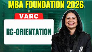 RC Orientation 01 | CAT 2026 VARC | Basics to Advanced | MBA Maha Foundation
