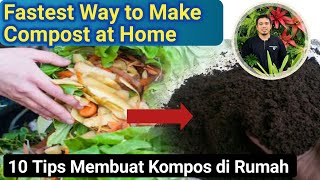 Cara Membuat pupuk kompos di rumah, Fastest way to make compost, How to make compost at home,