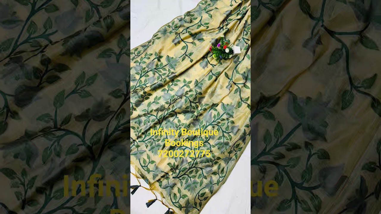 Premium Soft Muga Cotton Saree | Jamdani Weaving Pallu | Contrast Blouse