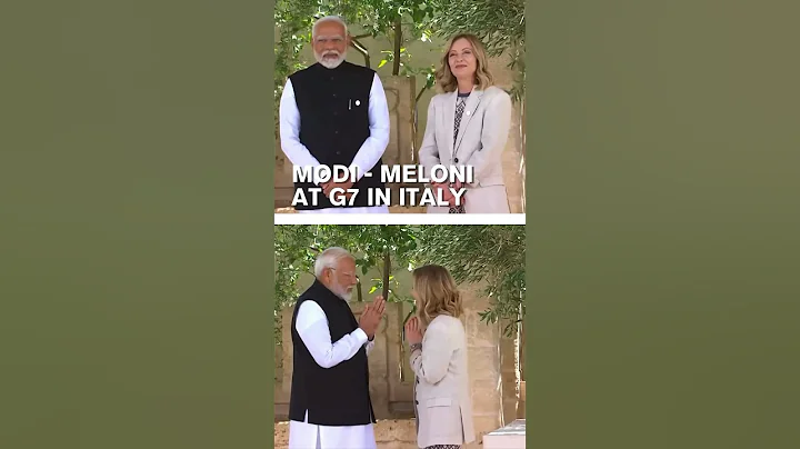 Meloni meets Modi: PM Modi Meets Meloni At G7 In Italy | Giorgia Meloni | G7 Summit #shorts #melodi