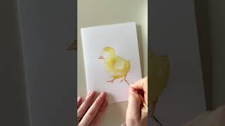 Painting a Spring Chick #elstudio #watercolorpainting #watercolorforbeginners