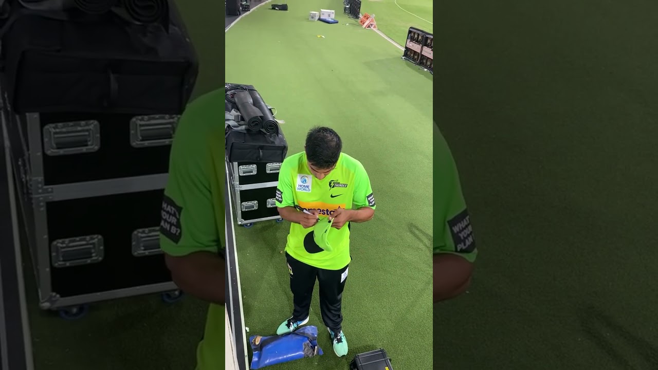 LUKE GOT HIS FAVOURITE PLAYER JASON SANGHA TO GIVE HIM HIS MATCH WORN PLAYING CAP LUKE IS SO EXCITED