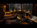 A Cozy living Room - 8 Hours Rain & Thunder | Rainstorm Sounds Relaxation and Sleep