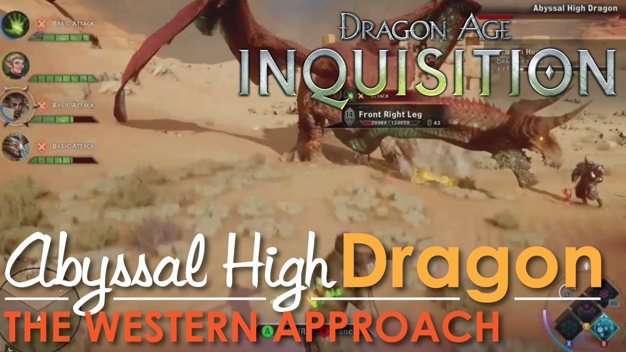 Dragon Age Inquisition Abyssal High Dragon Boss Battle