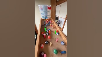 Marble Run (Rotating Bucket, Wooden Sound Device and Aquarium Course) #1 #ASMR