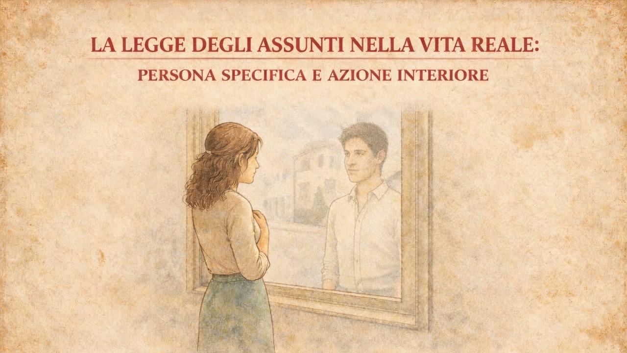 LA LEGGE DEGLI ASSUNTI NELLA VITA REALE: PERSONA SPECIFICA E AZIONE INTERIORE