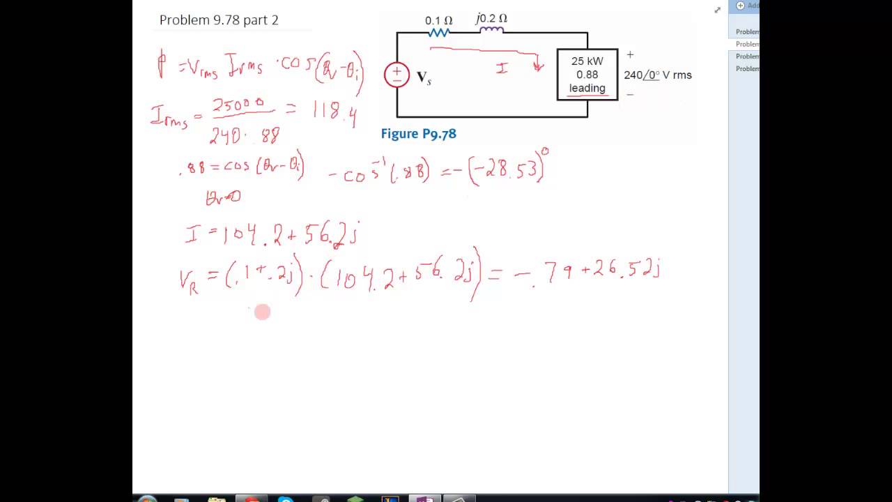 Steady state power analysis problem 9.78