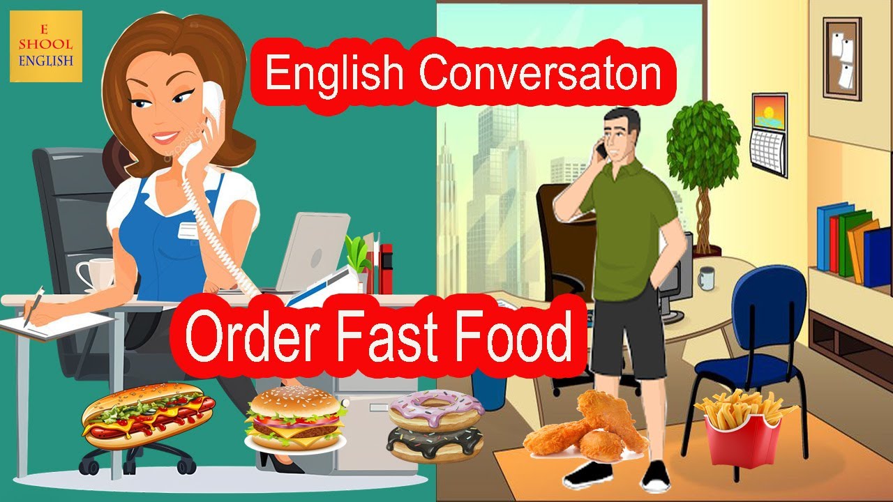 How to Make a Call to Order Fast Food | @eschoolenglish1 - YouTube