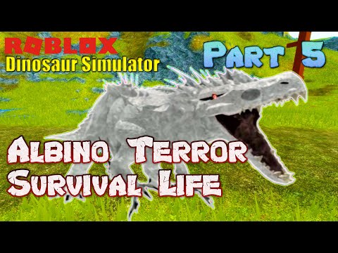 Roblox Dinosaur Simulator Albino Terror Survival Life Part 5 Final Part Youtube - roblox dinosaur simulator albino terror survival life part 1