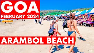 Arambol Beach - February 2024 | Goa Vlog | Market, Shacks, Watersports |  Goa 2023 | Russian Beach |