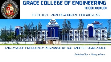 GRACE COE ECE EC8361 ADC Lab   Ex 10 FREQUENCY RESPONSE OF BJT AND FET USING SPICE