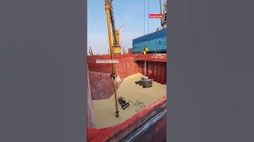Heavy Machinery in Ship cargo operation #cargoship #shorts
