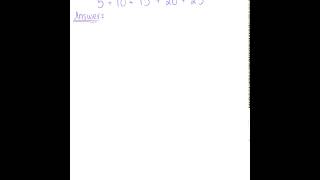 Sigma Notation (Example 1)