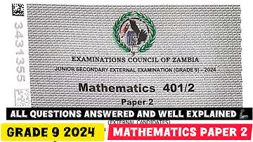 2024 Grade 9 Mathematics Paper 2 || External fully explained 📐📏✏️ #exam2024 #gcsemaths