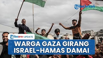 Sorak Sorai Warga Gaza Turun ke Jalan, Terharu hingga Kibarkan Bendera Rayakan Kesepakatan Damai
