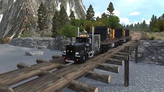 Truck: Haterbilt 389. Trailer: Triple planas. Carga: Maquinaria Agricola - ATS 2026 02 10 15 46 15