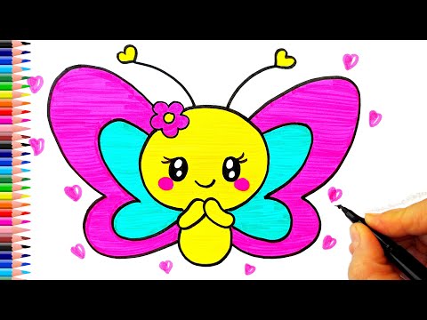 Çok Kolay Kelebek Çizimi 🦋 Kelebek Nasıl Çizilir?  How To Draw a Butterfly Easy - Kelebek Çizimi